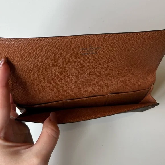 Authentic Louis Vuitton Canvas Monogram Long Large Bifold Passport Card Wallet